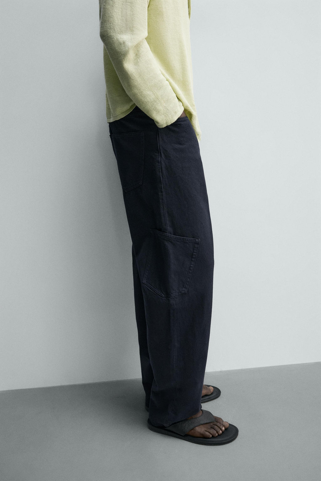 PANTAL?N CARGO STRAIGHT FIT / Marino oscuro - Zara фото 6