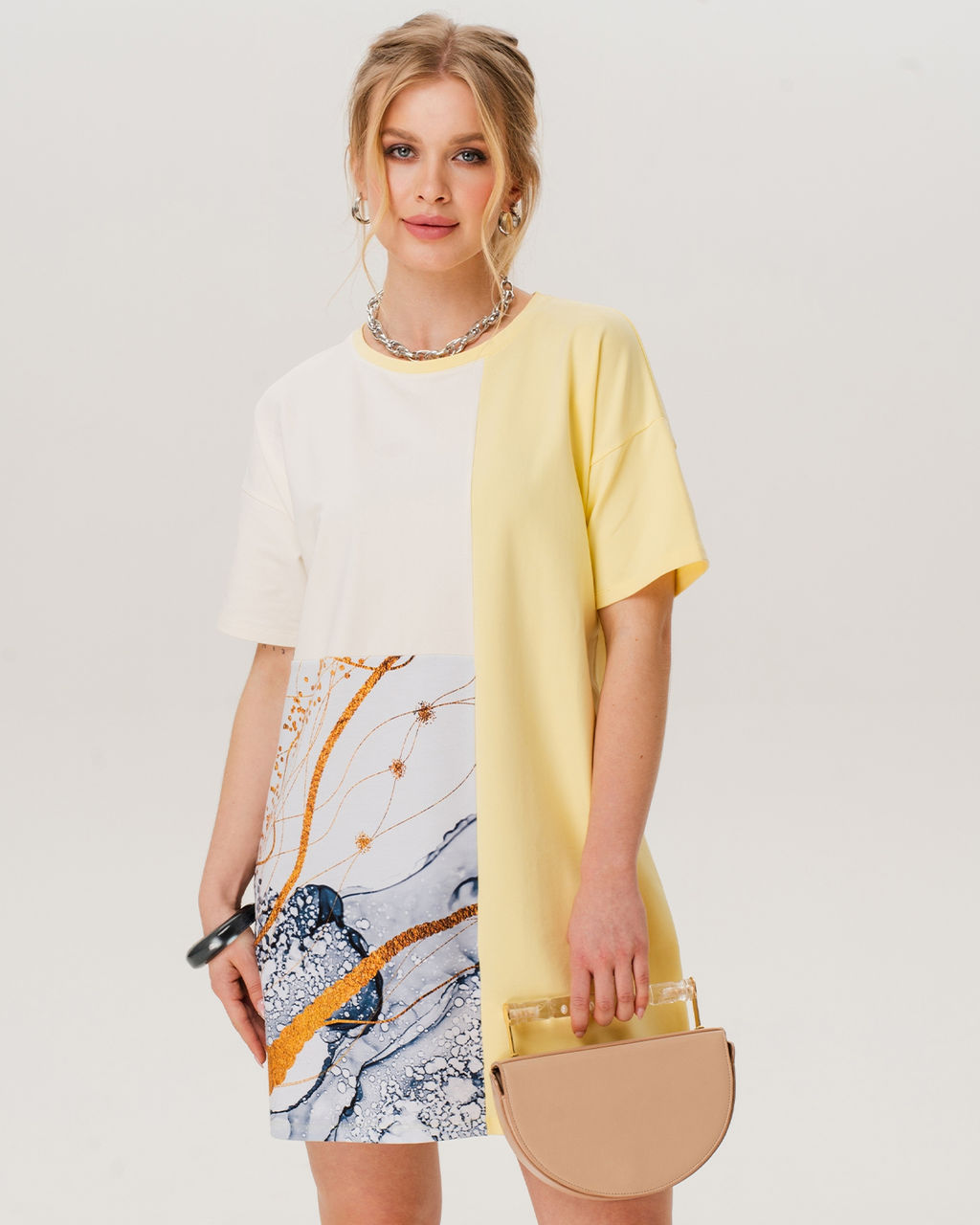 Платье из футера с принтом PPN002 - Sahar art lab фото 2