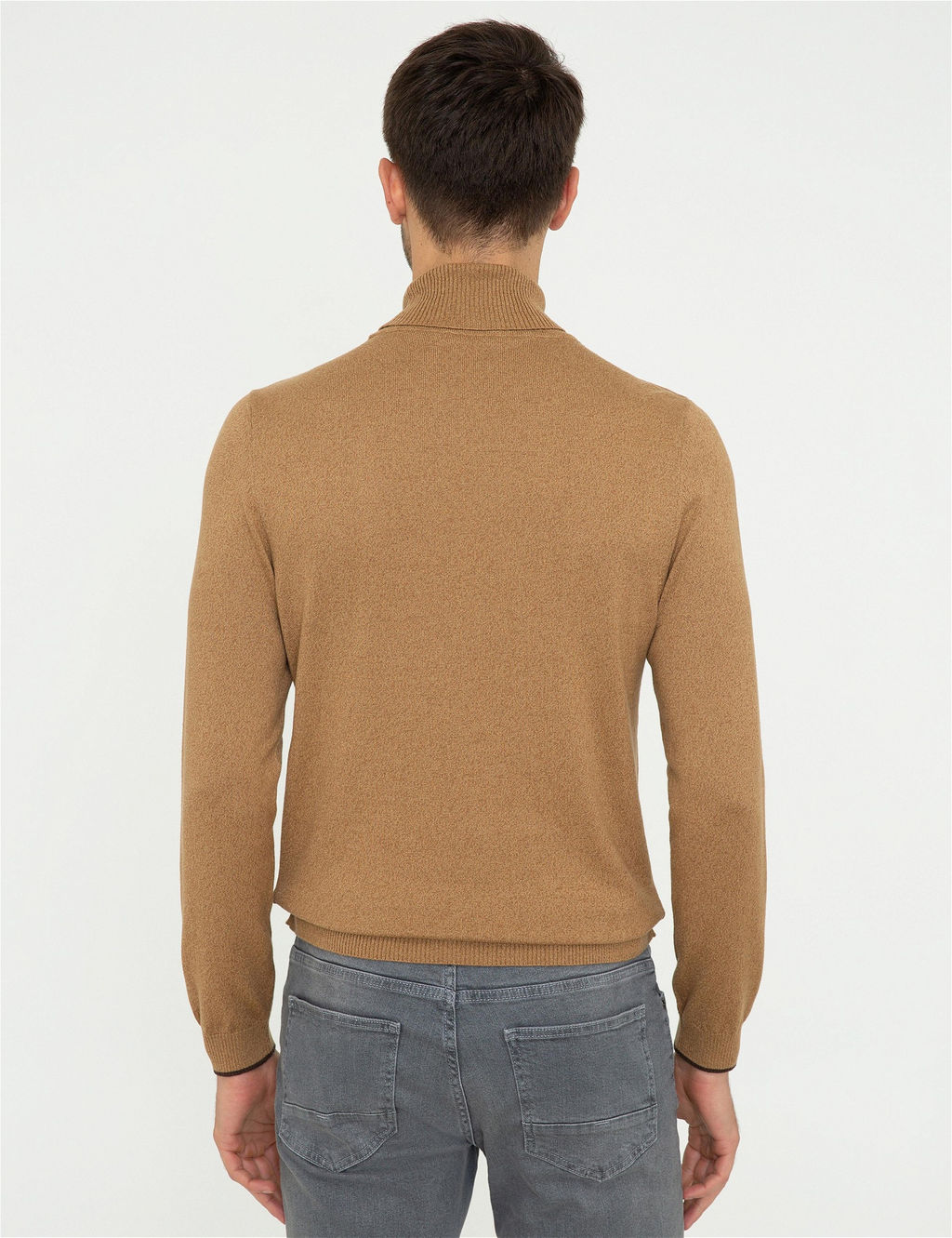 Camel Melanj Slim Fit Bal_k__ Yaka Basic Triko Kazak - Pierre cardin фото 4