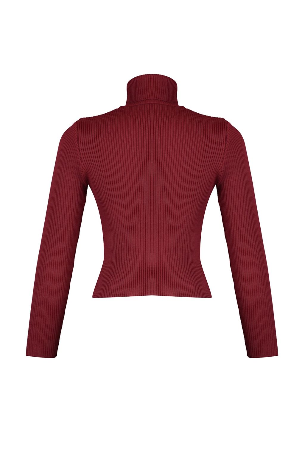 Bordo Basic Bal?kc? Yaka Triko Kazak TWOAW21KZ1279
