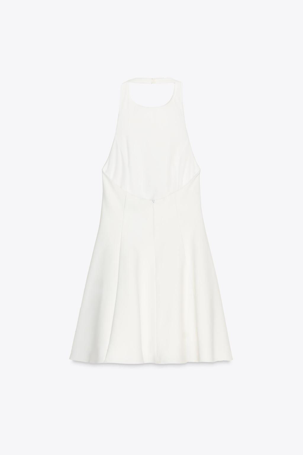 SHORT HALTER GODET DRESS - Zara фото 5