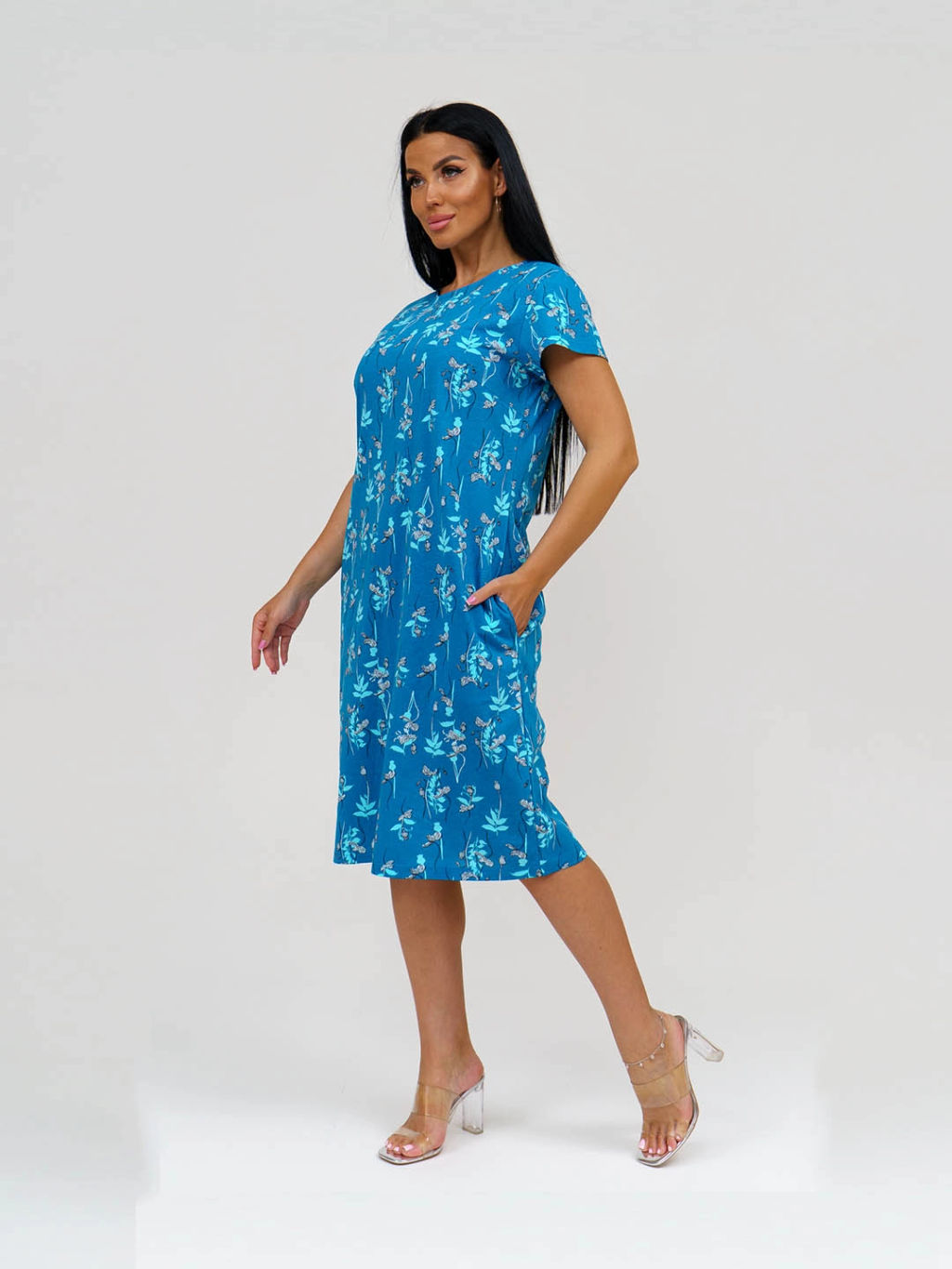 Платье женское, цвет бирюзовый