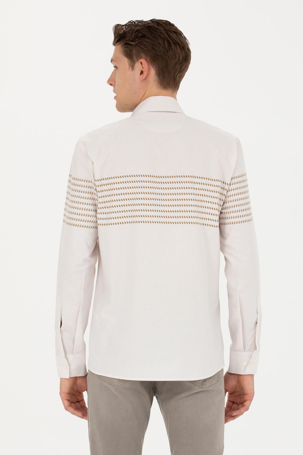 U. S. Polo Assn / Мужская рубашка с длинным рукавом Stone - U.s. polo assn фото 19