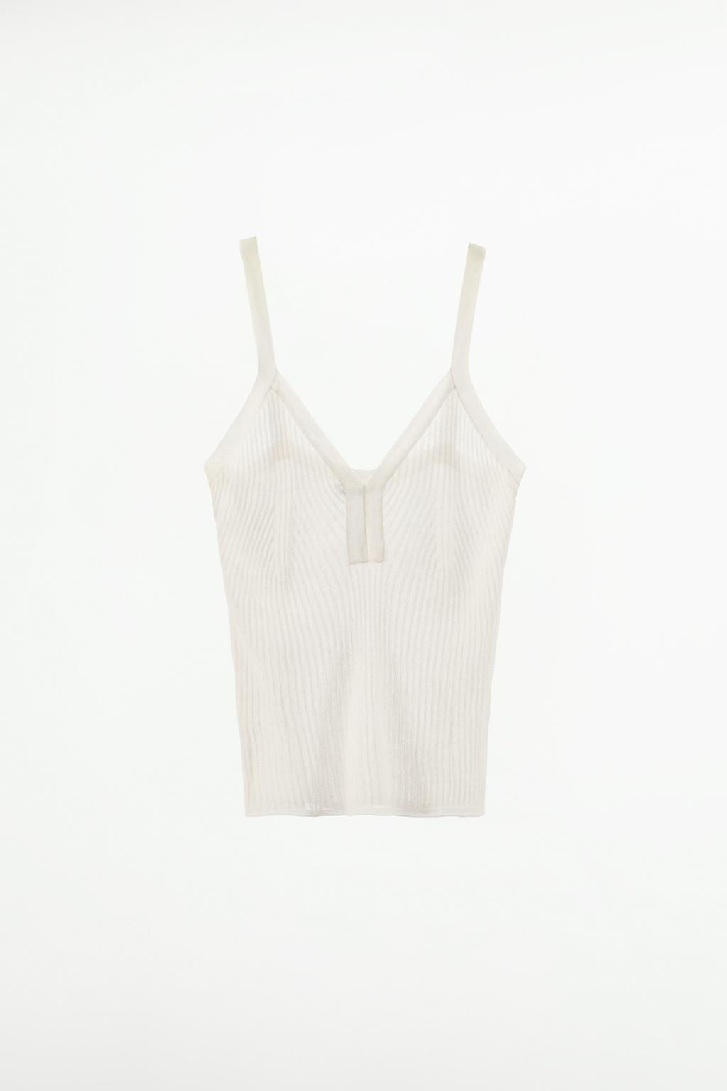 STRAPPY FINE KNIT TOP - Zara фото 4