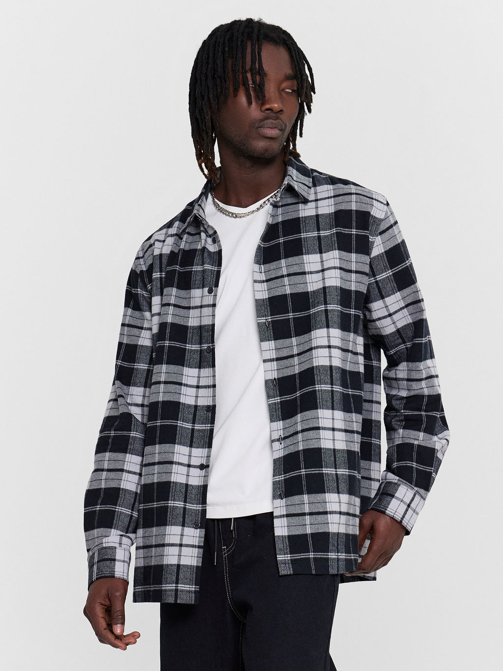 Рубашка мужская черная в клетку - Mark formelle фото 6