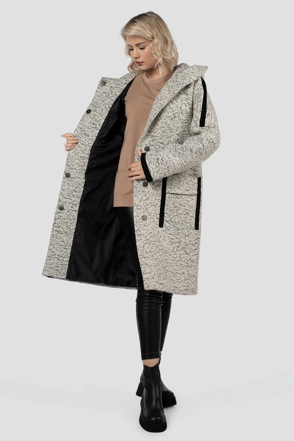 01-11970 Пальто женское демисезонное - El podio фото 3