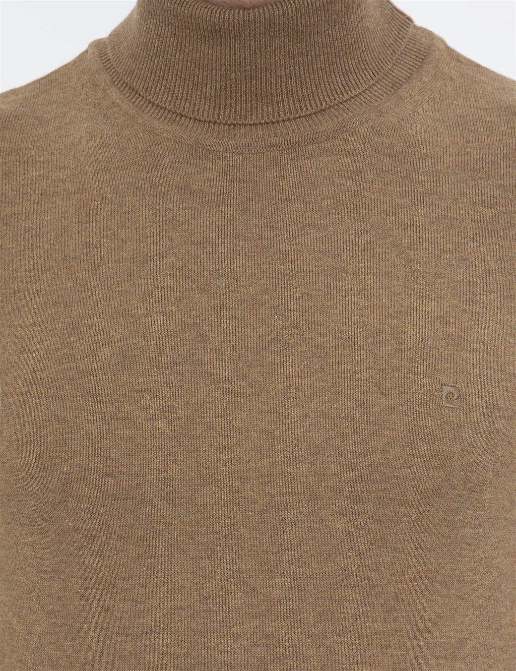 Camel Melanj Slim Fit Bal_k__ Yaka Basic Triko Kazak
