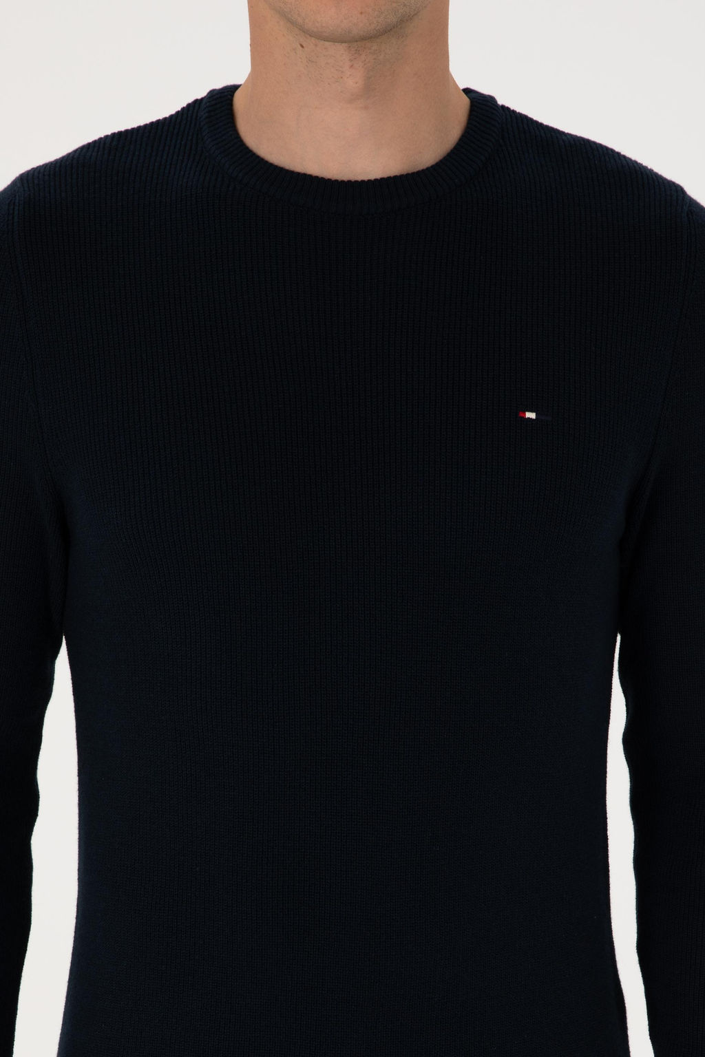 Erkek Slim Fit Bisiklet Yaka Lacivert Basic Kazak - U.s. polo assn фото 6