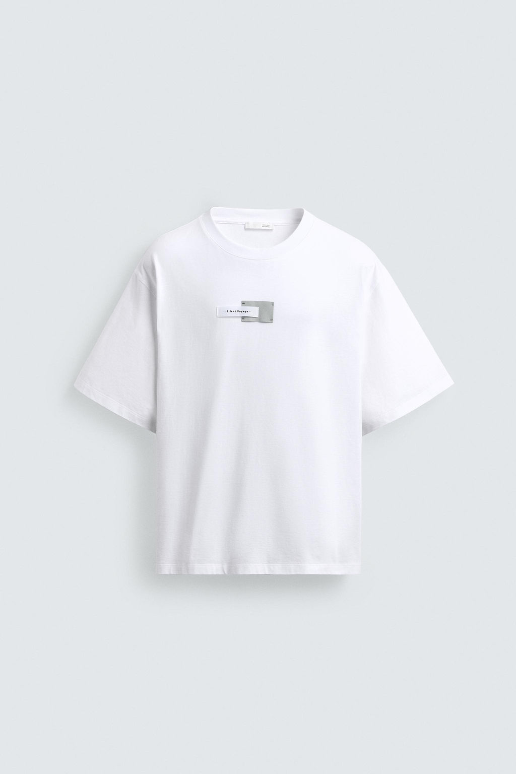 CAMISETA BOXY FIT ETIQUETAS / Blanco - Zara фото 6