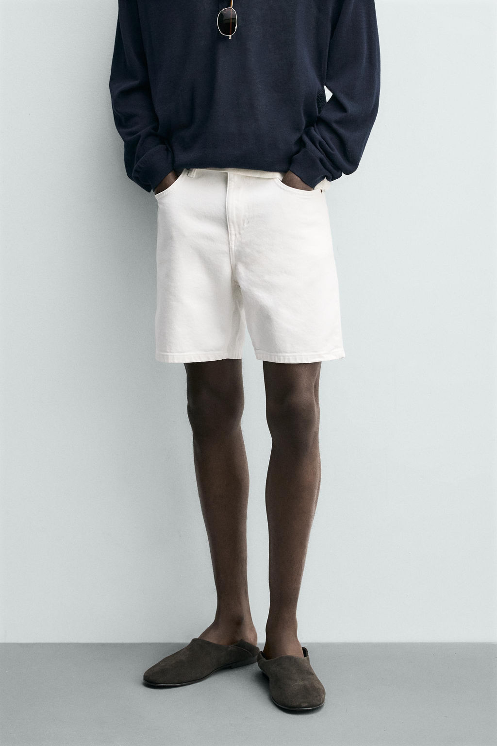 BERMUDA DENIM REGULAR FIT / Blanco roto - Zara фото 2