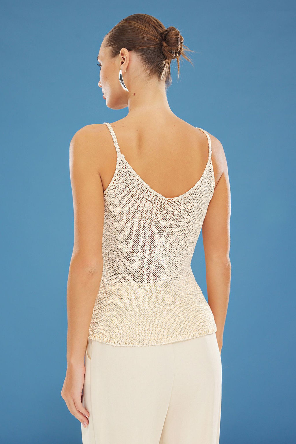 Limited Edition Alt?n Crop Payetli Metalik Iplikli Bluz TWOSS25BZ00321 - Trendyolmilla фото 7