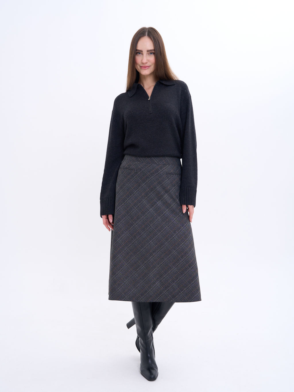 Женская юбка расклешенная от пояса к низу, - Трика фото 2