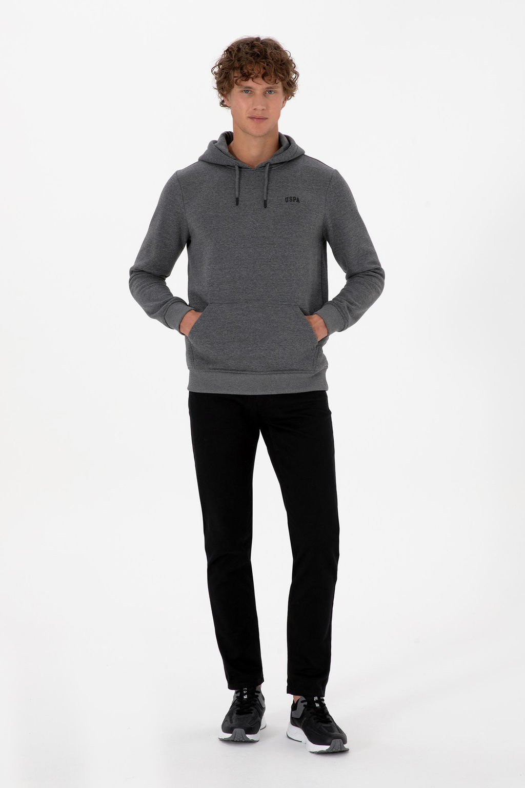 Erkek Antrasit Melanj Basic Sweatshirt Sepette S_rpriz _ndirim - U.s. polo assn фото 4