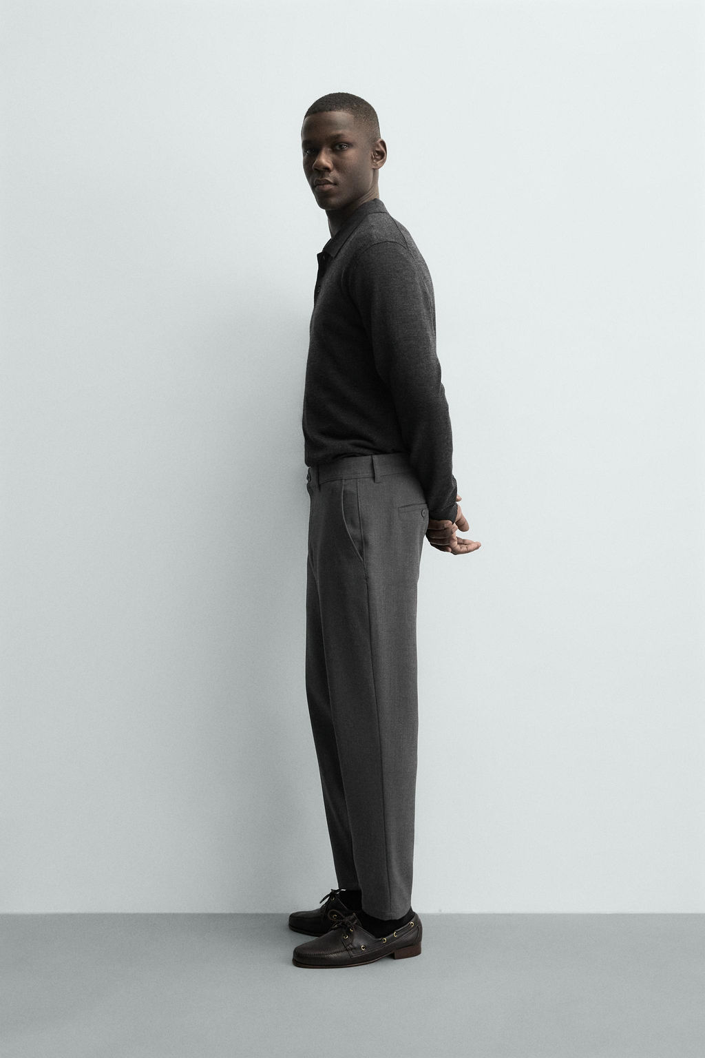 PANTAL?N CHINO ESTRUCTURA CONFORT / Gris / Natural - Zara фото 13