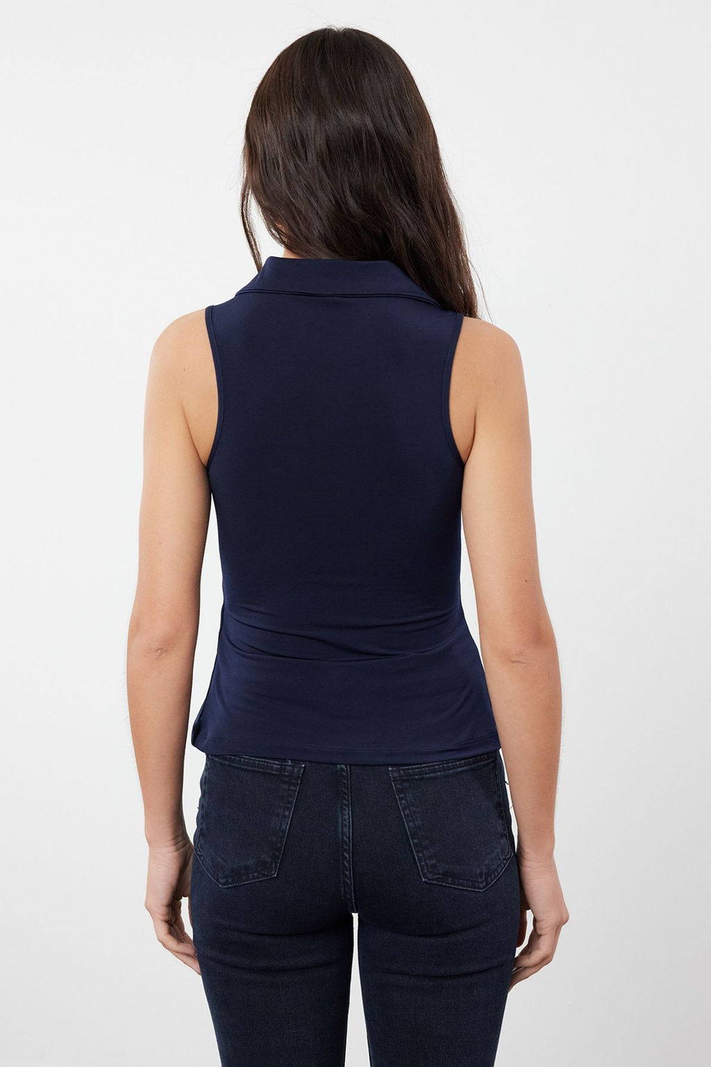 Trendyolmilla Bordo Fitted/Vucuda Oturan Polo Yaka Esnek Orme Bluz TWOSS24BZ00085 фото 20