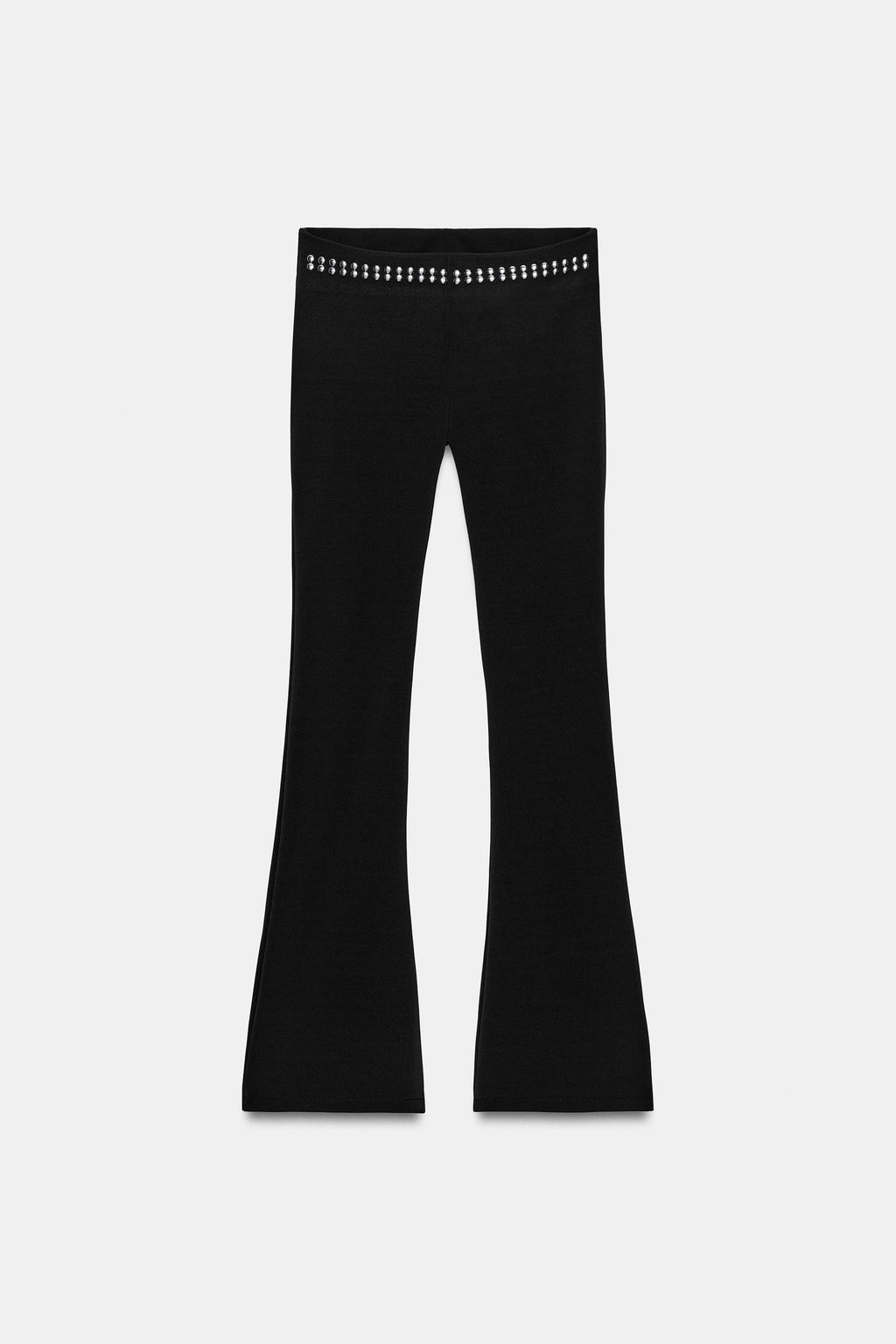 PANTALON FLARE STRETCH TACHAS / Negro - Zara фото 5