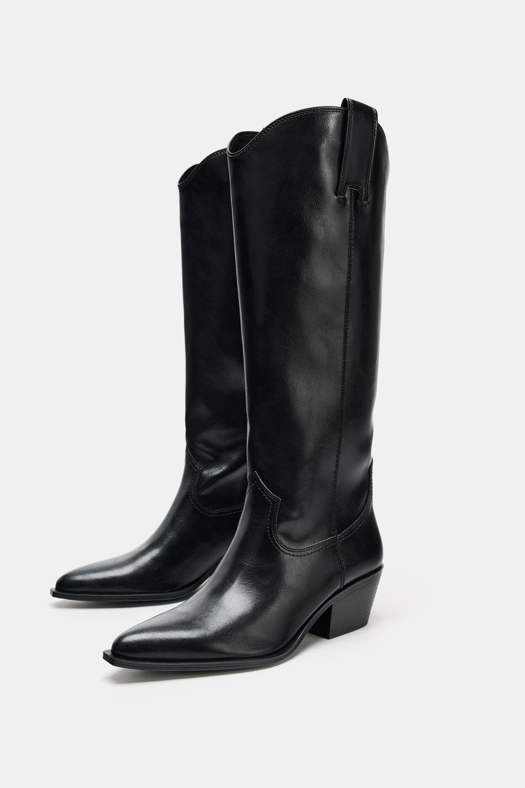 COWBOY KNEE-HIGH BOOTS - Zara фото 6