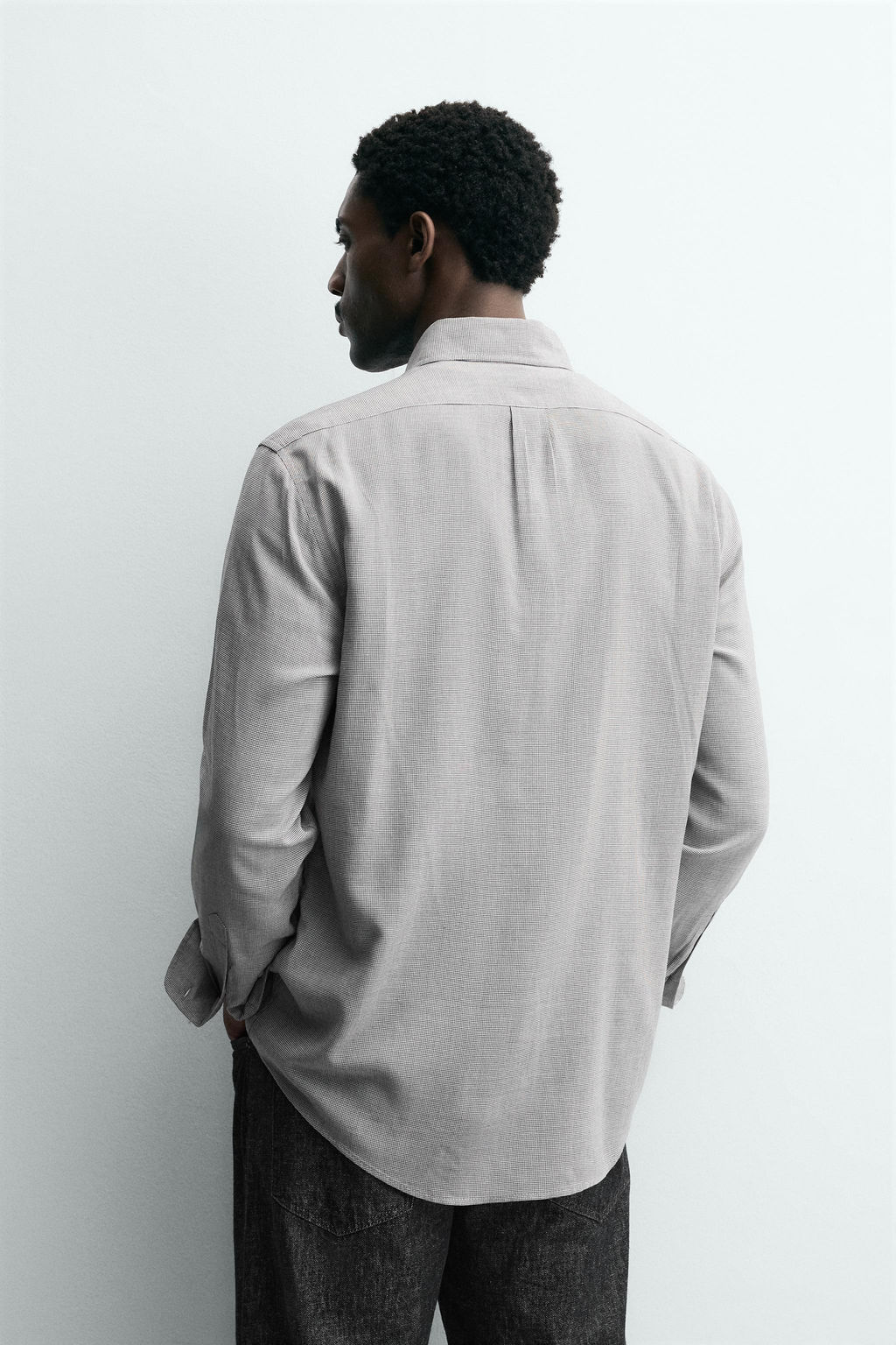 VISCOSE-WOOL BLEND CHECK SHIRT - Zara фото 3