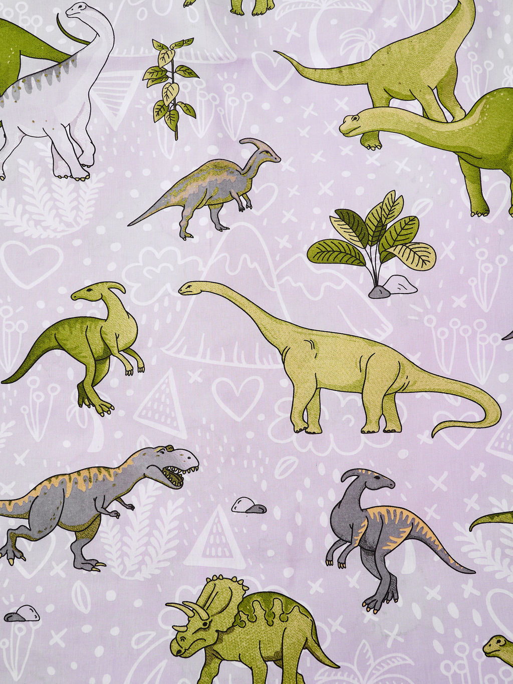 Постельное белье детское поплин с простыней на резинке - Юрский период 145*112; 80*160*20; 40*60