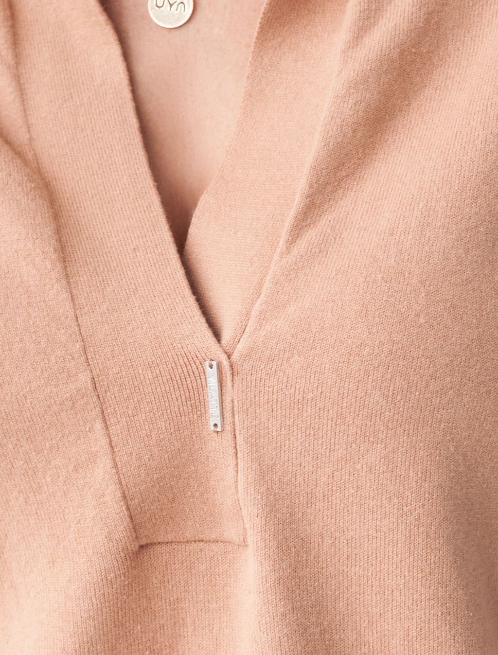 VILATTE / Джемпер-поло over-size тонкой вязки из хлопка  фото 3