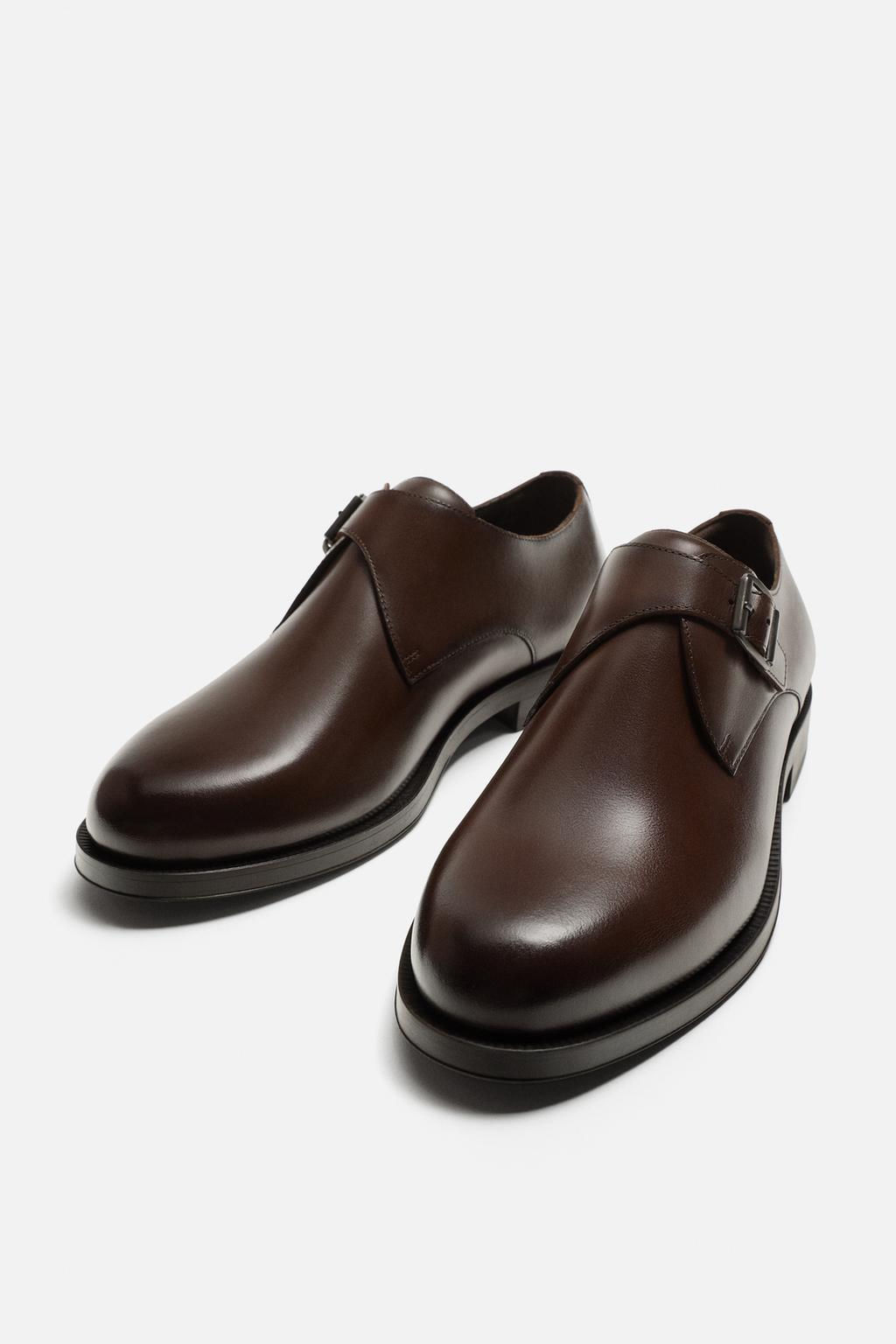 LEATHER BUCKLE SHOE - Zara фото 6