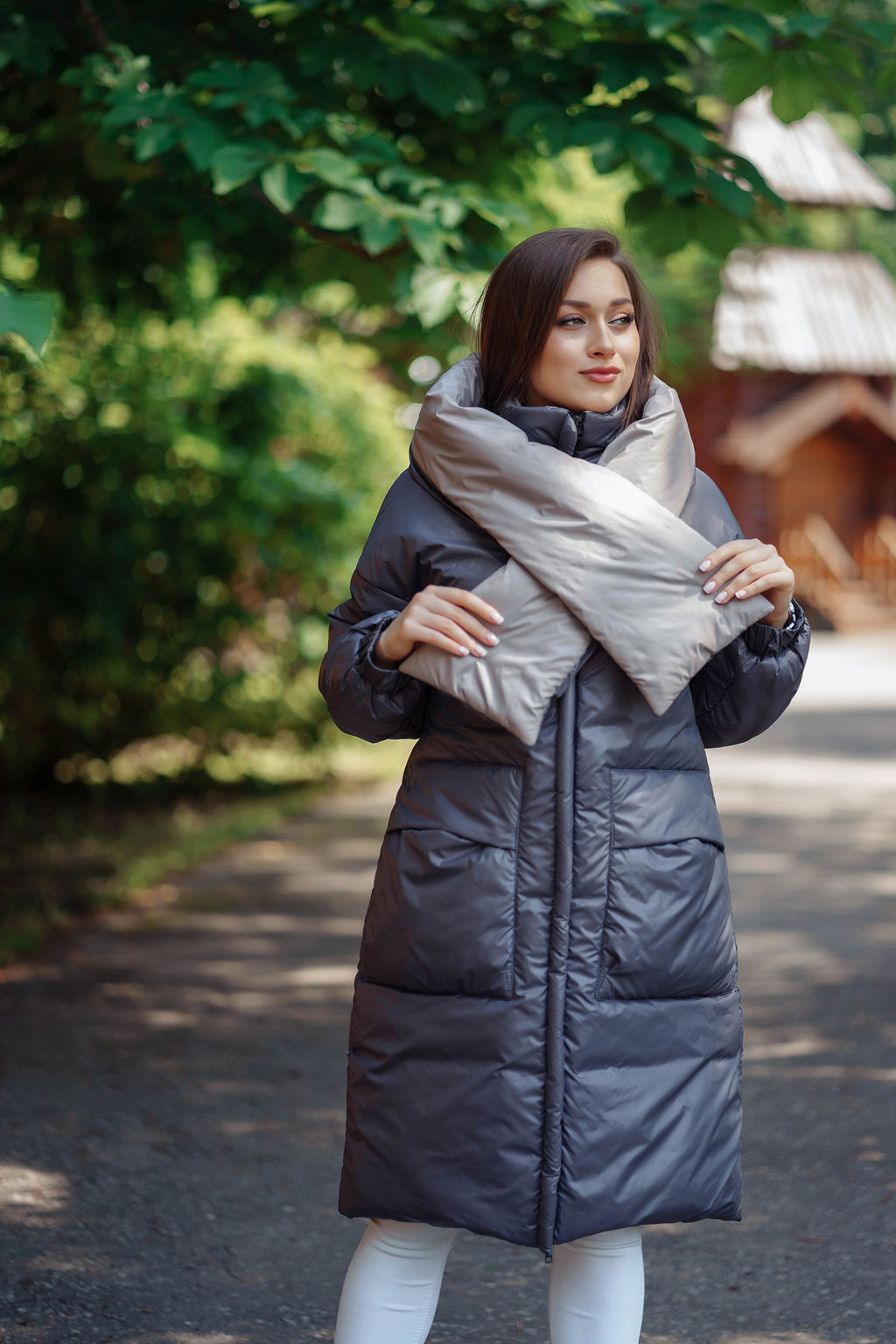 Куртка женская зимняя 22600 (черный/какао) - Kankan фото 20