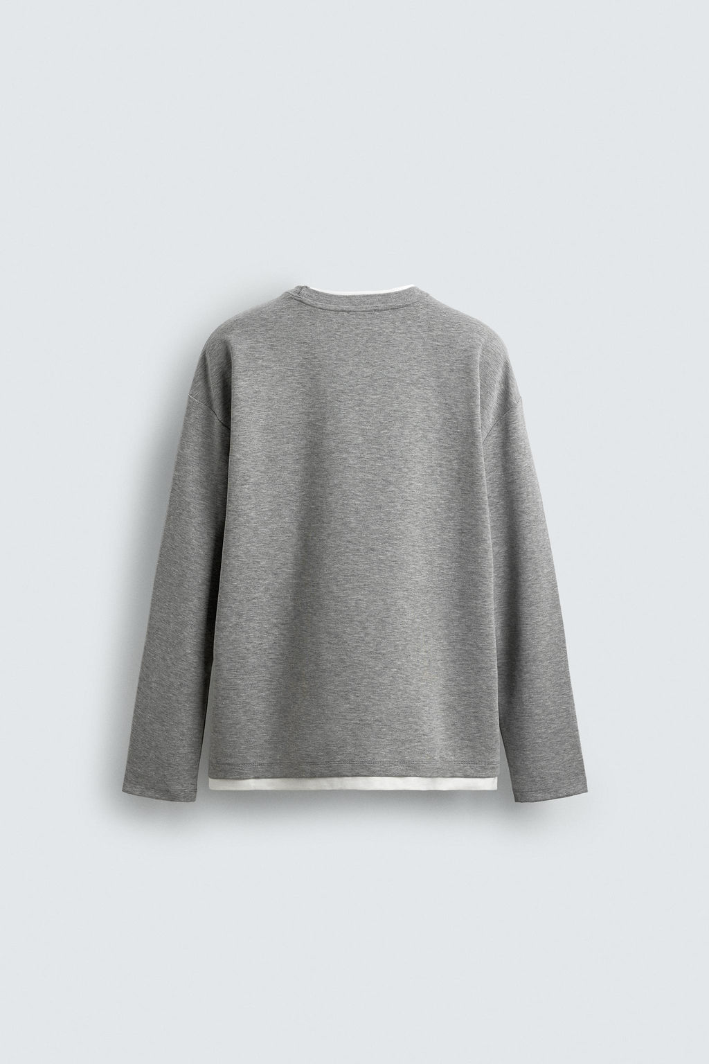 CAMISETA ACABADOS DOBLES CONTRASTE / Gris vigor? - Zara фото 7