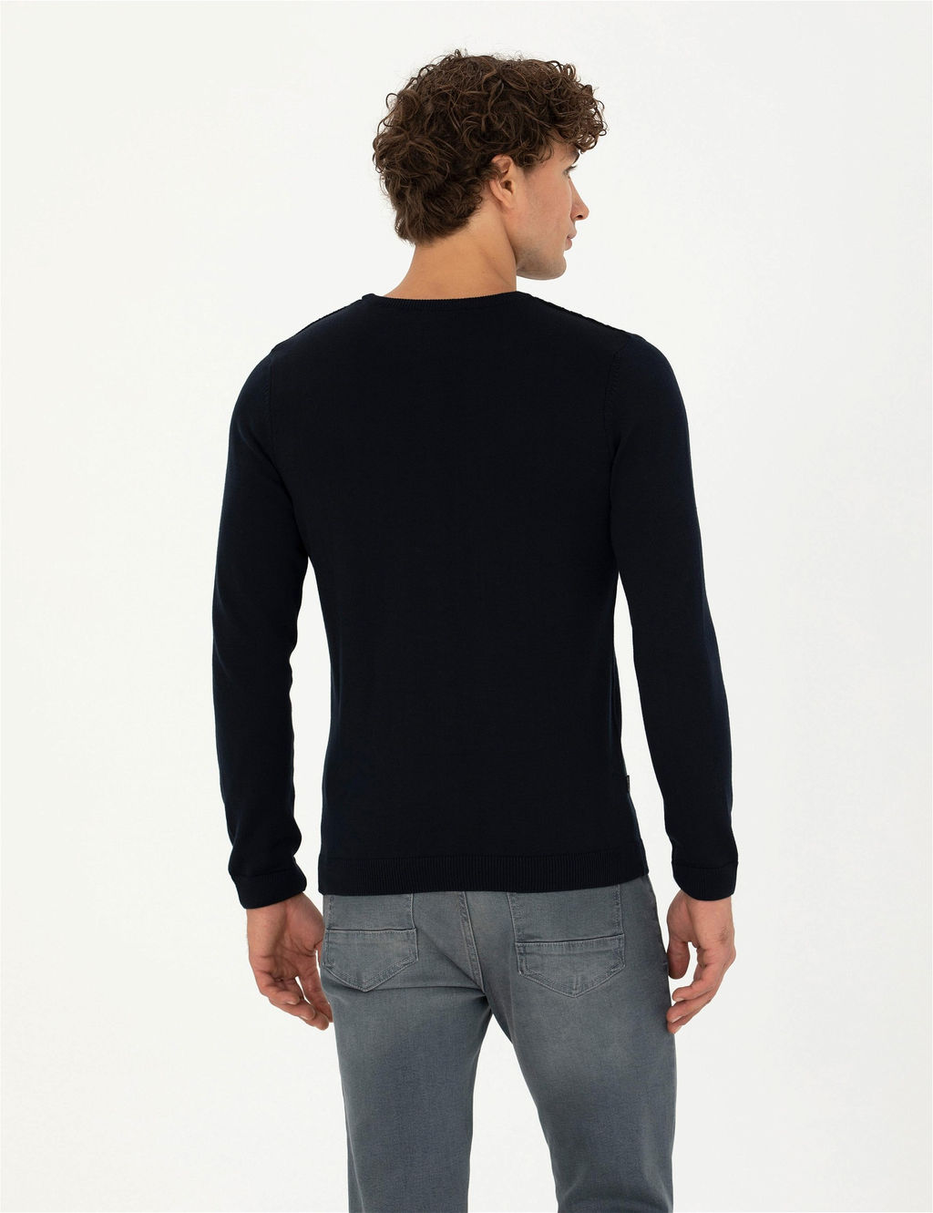 Lacivert Slim Fit Bisiklet Yaka Triko Kazak - Pierre cardin фото 5