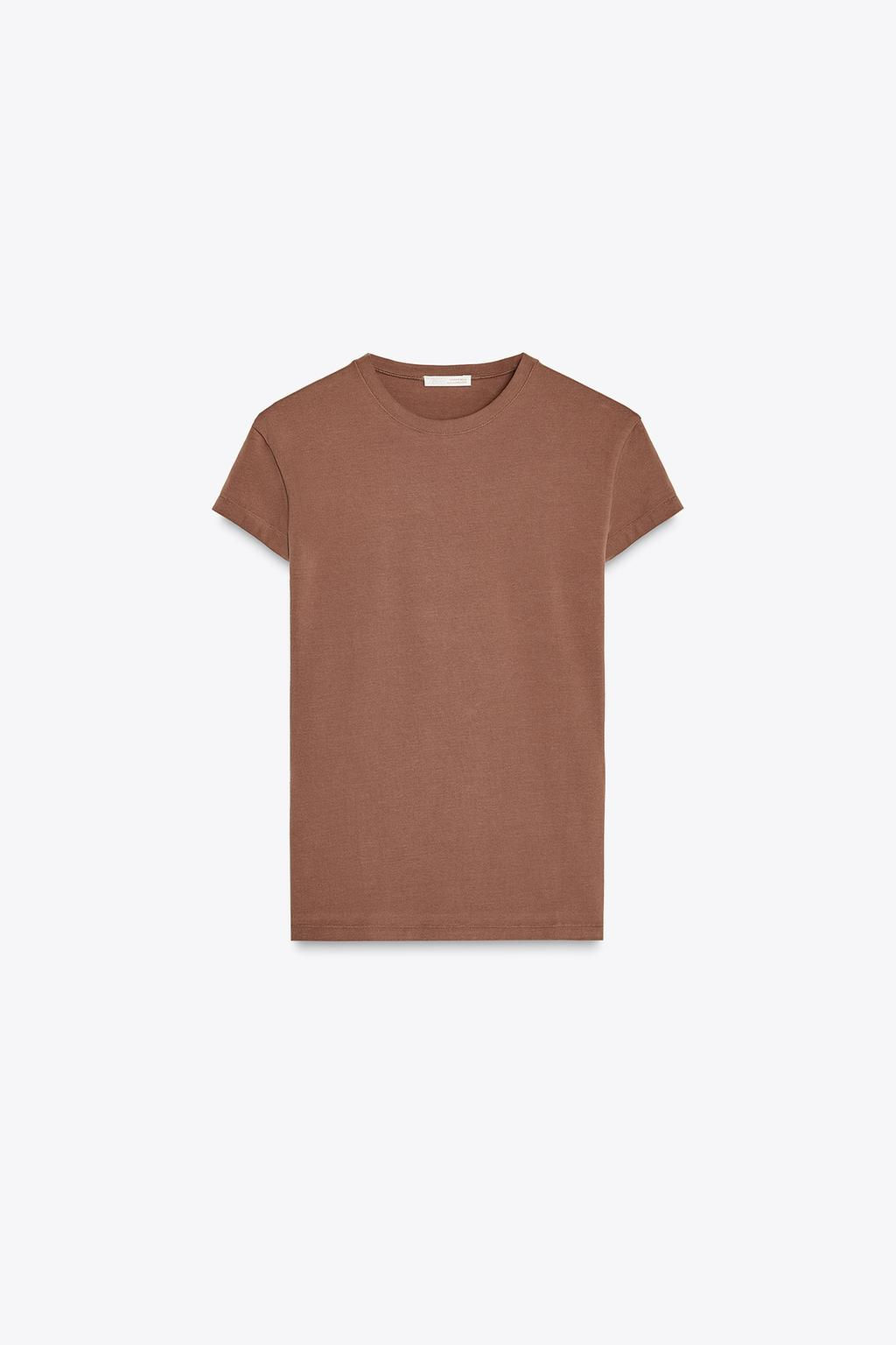 SLIM FIT SHORT SLEEVE T-SHIRT - Zara фото 25