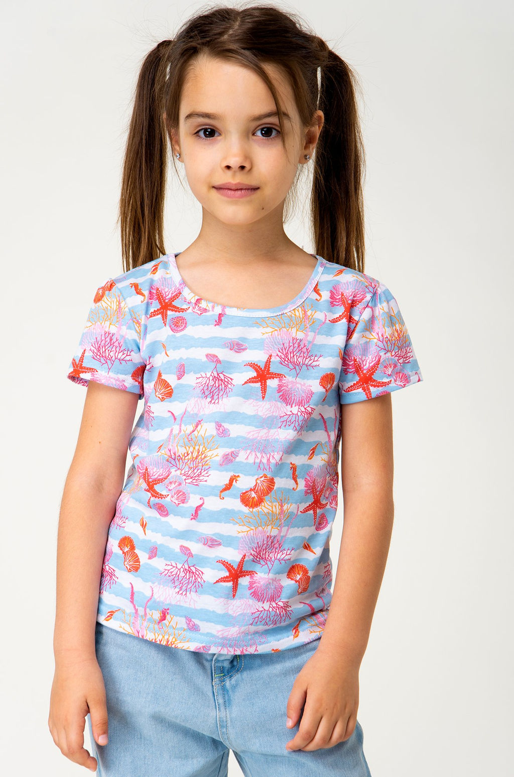 Хлопковая футболка для девочки Happy Fox фото 6