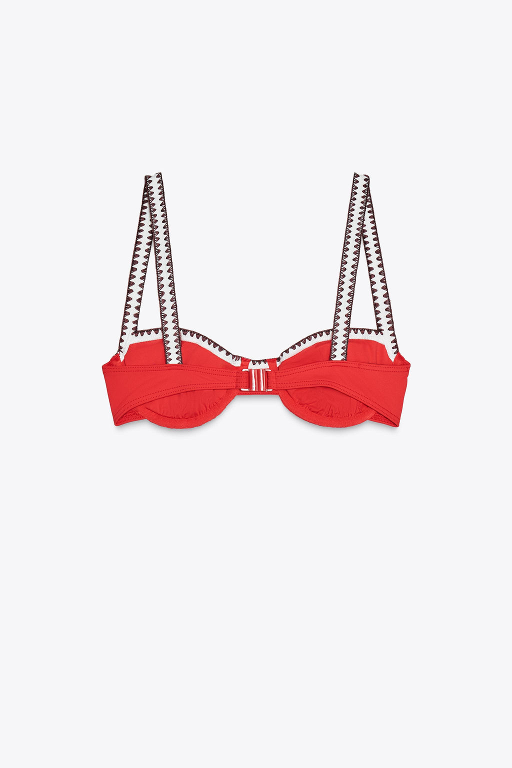 CONTRAST UNDERWIRED BIKINI TOP - Zara фото 10