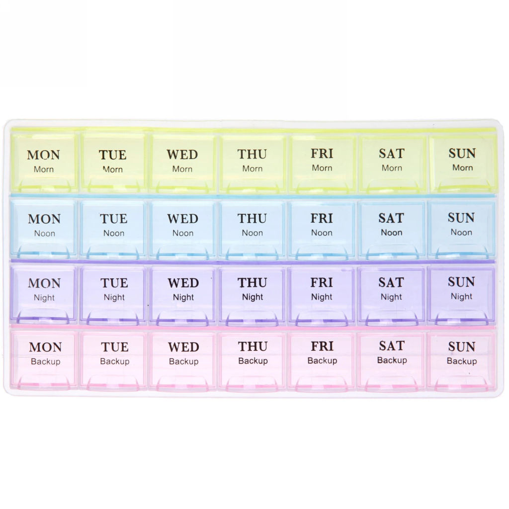 Цена за 3 шт. Таблетница - органайзер "ИДЕЯДОМА", 28 ячеек, 21.5*12*2.3см