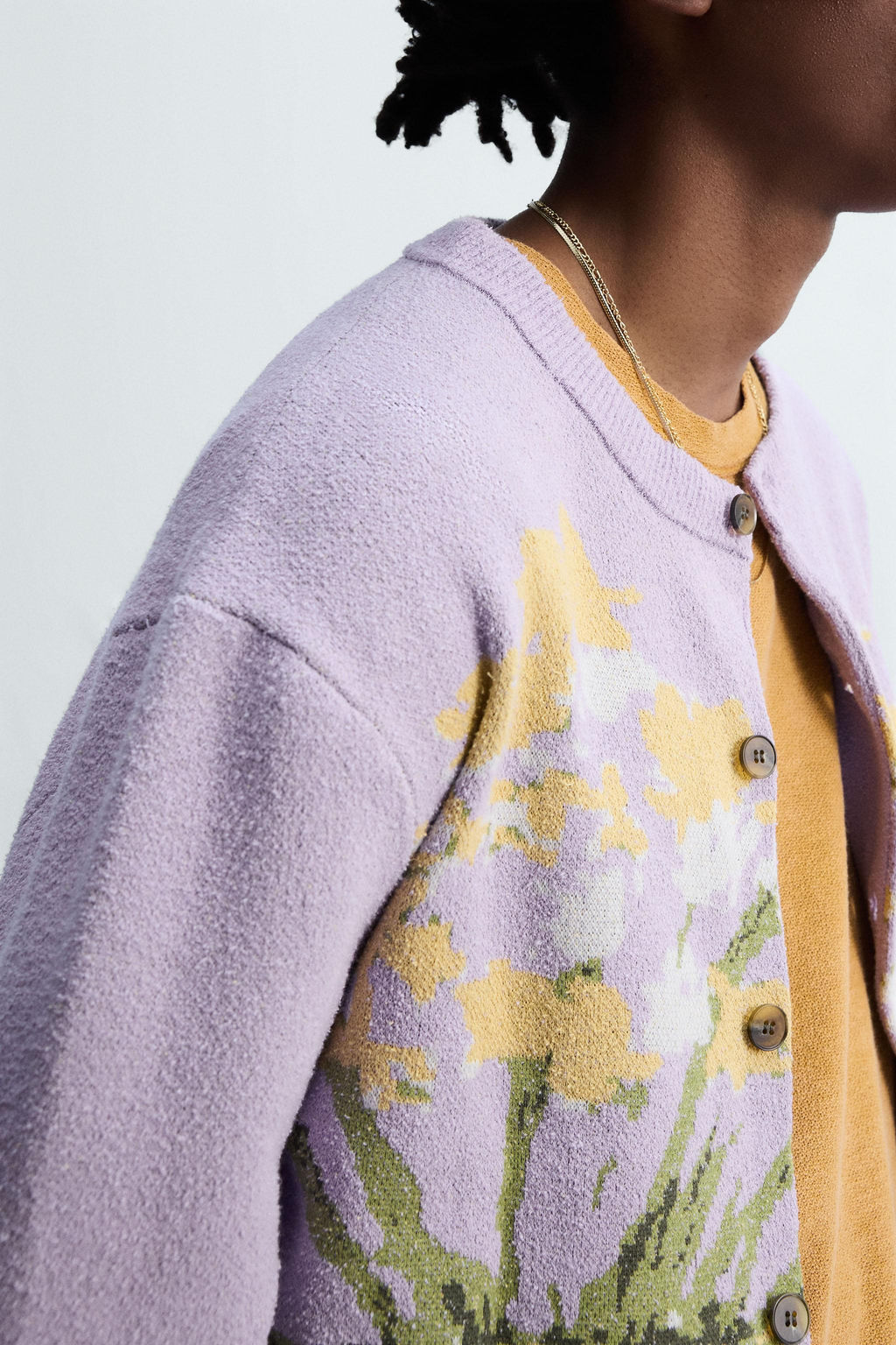 FLORAL JACQUARD CARDIGAN OTIS KWAME KYE QUAICOE - Zara фото 14
