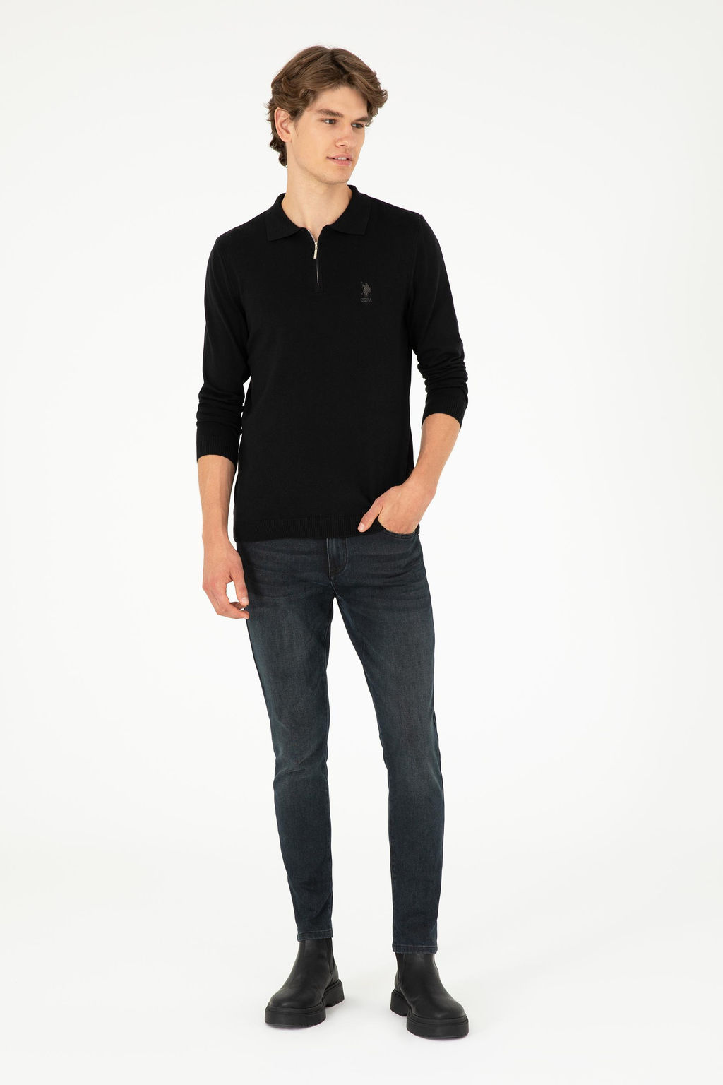Мужской черный свитер Неожиданная скидка в корзине - U.s. polo assn фото 4