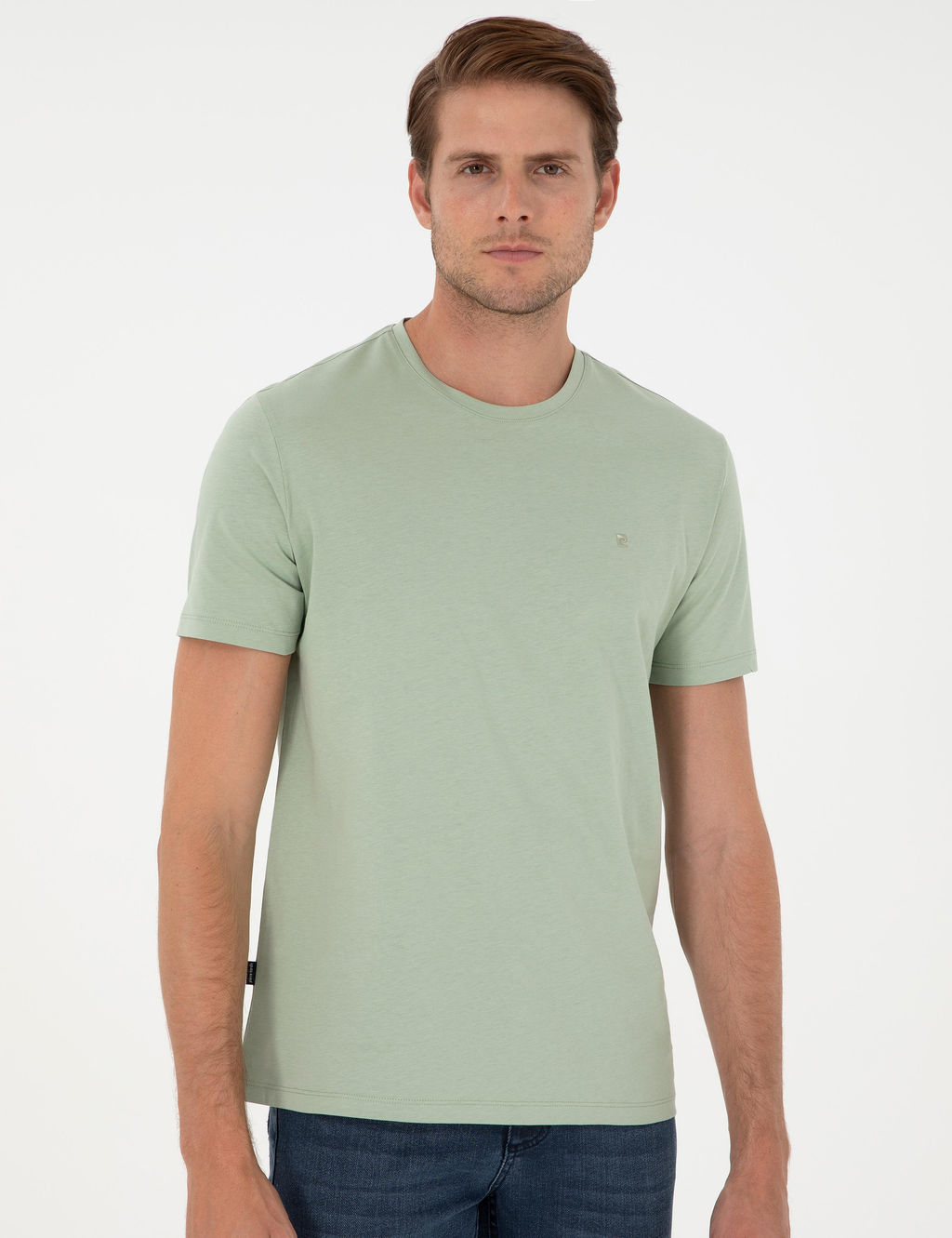 _a_la %100 Pamuk Slim Fit Bisiklet Yaka Basic Ti__rt - Pierre cardin фото 3