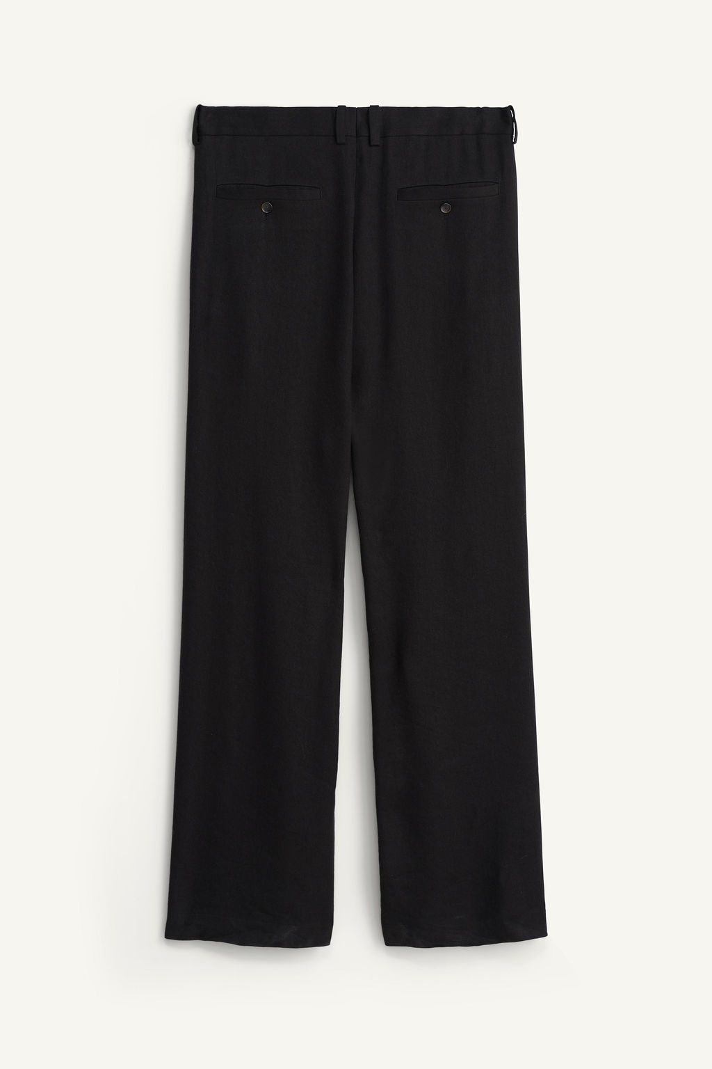 PANTAL?N PLIEGUES TRAJE LINO - LYOCELL / Negro