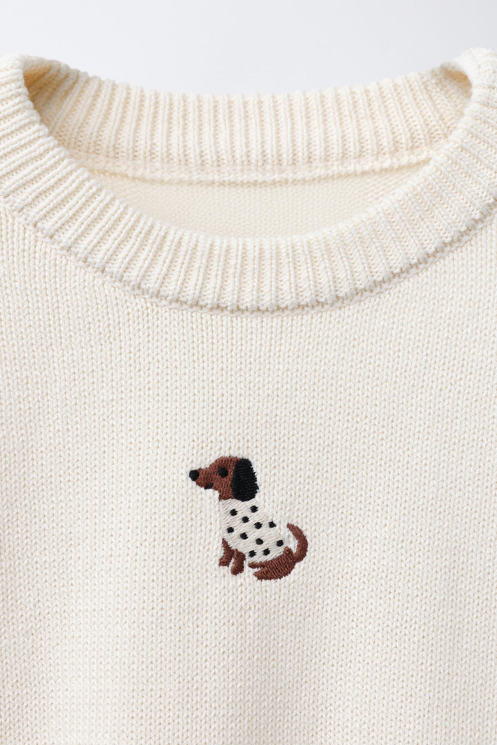 JERSEY PUNTO PERRO BORDADO / Beige claro - Zara фото 5