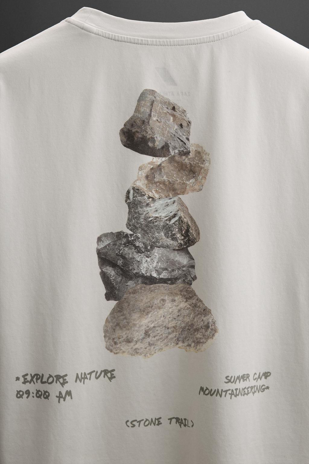 T-SHIRT WITH PRINTED GRAPHIC - Zara фото 4