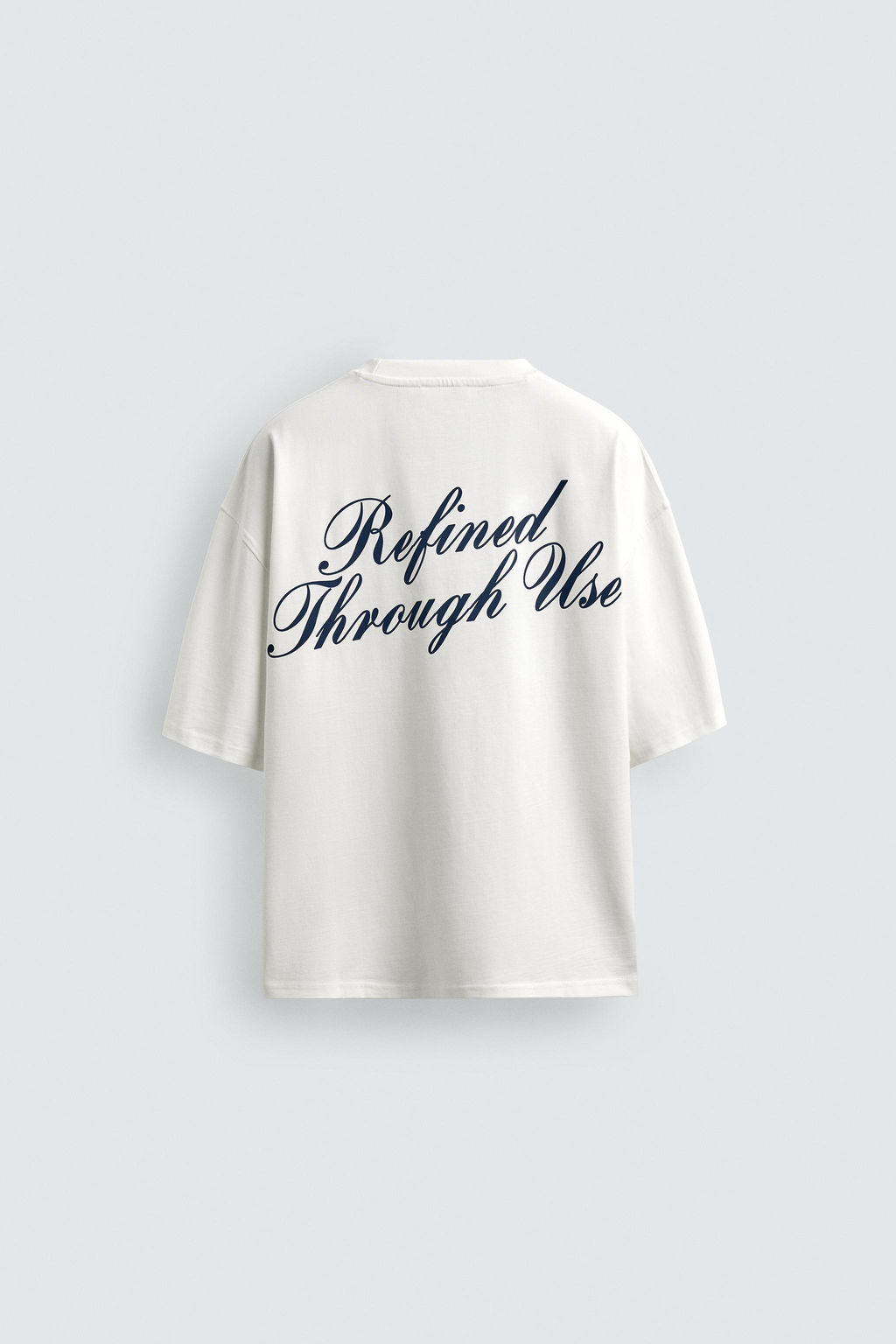 CAMISETA RELAXED FIT TEXTOS ESTAMPADOS / Blanco