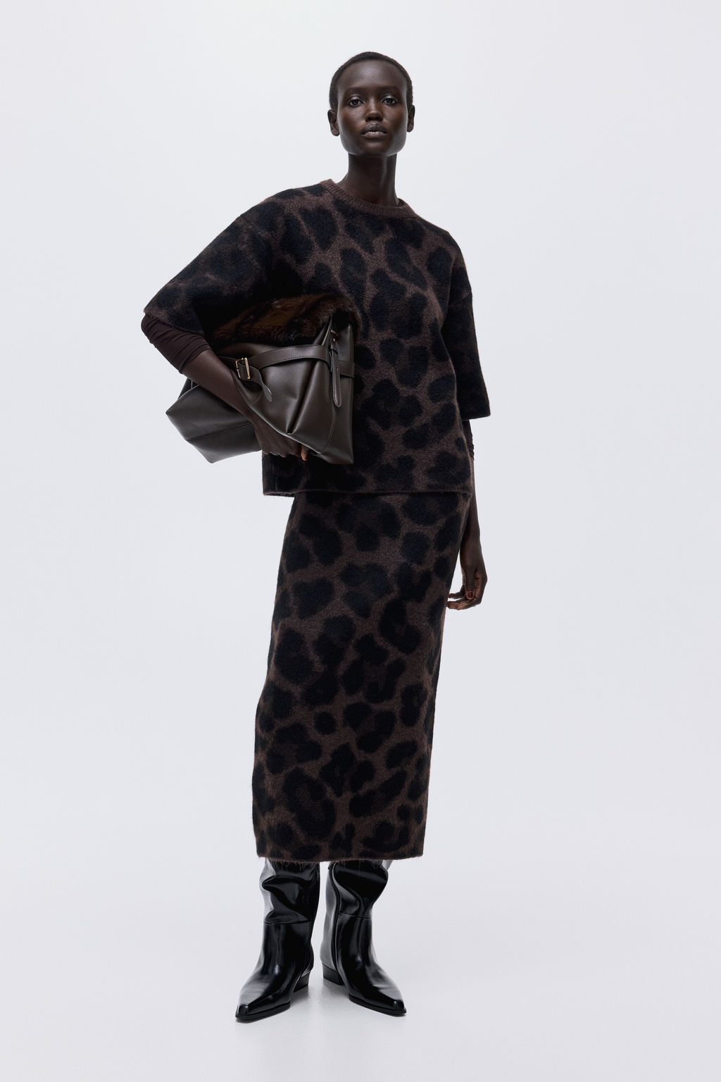 Falda en punto jacquard - H&m фото 3