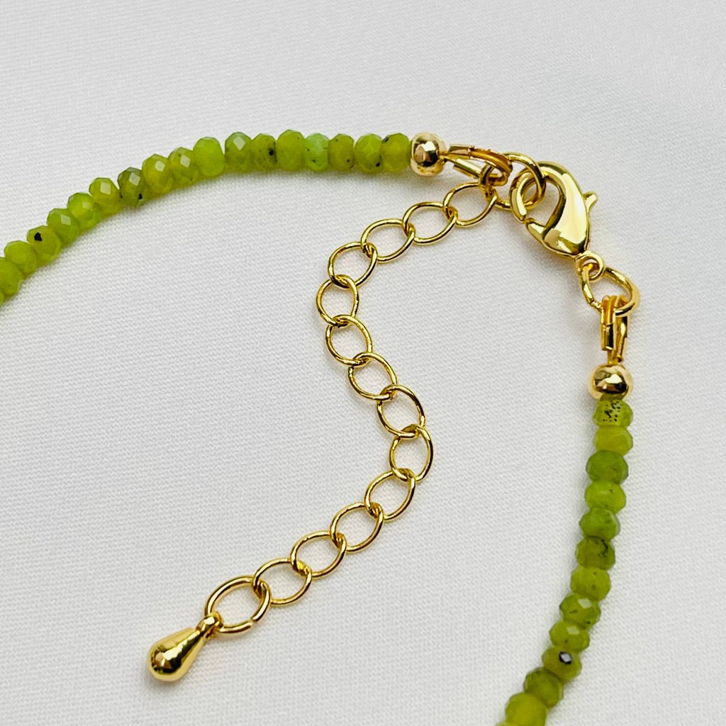 Браслет из Серпентинита "Змеевик" и Шпинели 18 см +