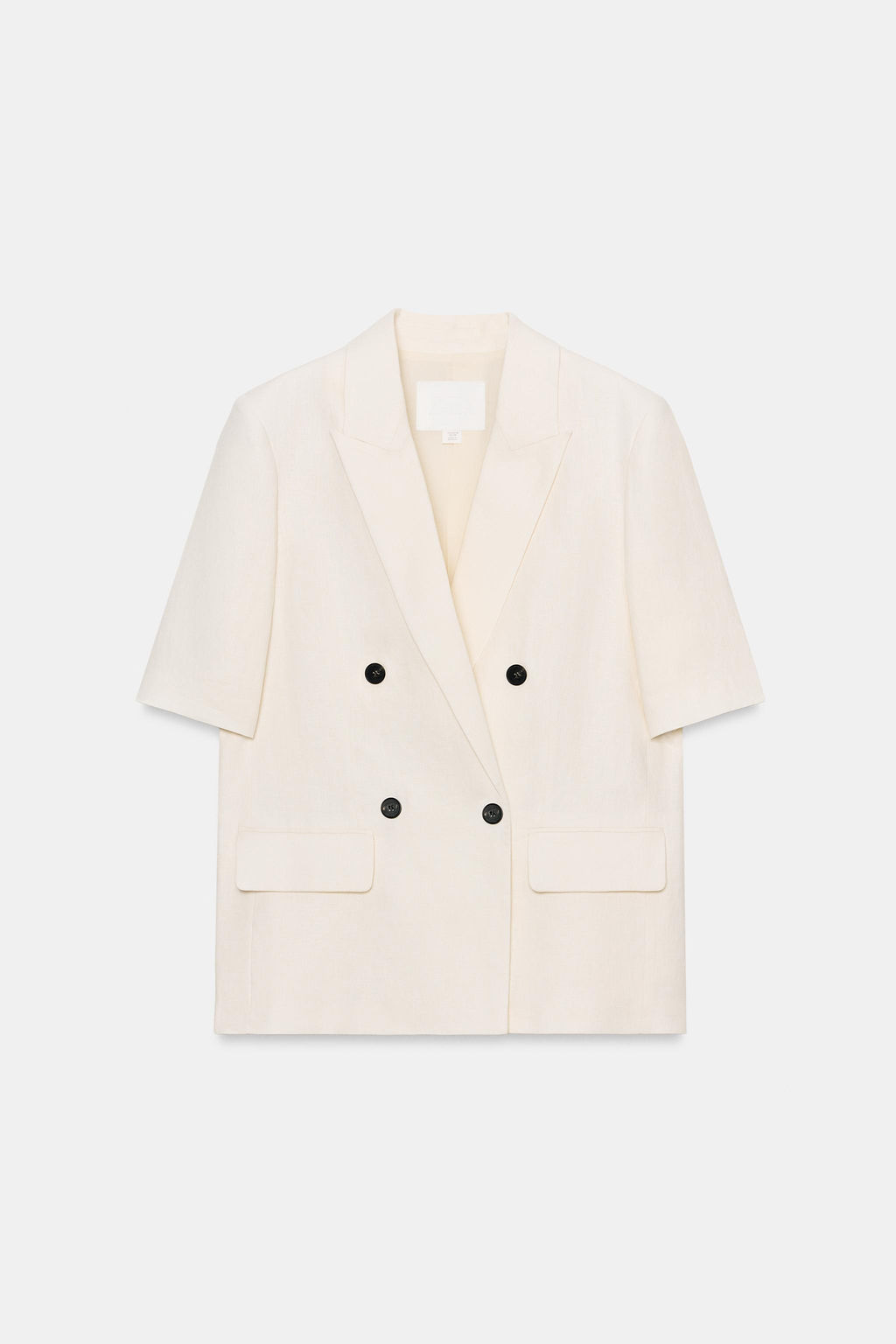 BLAZER LINO MANGA CORTA ZW COLLECTION / Crudo - Zara фото 4
