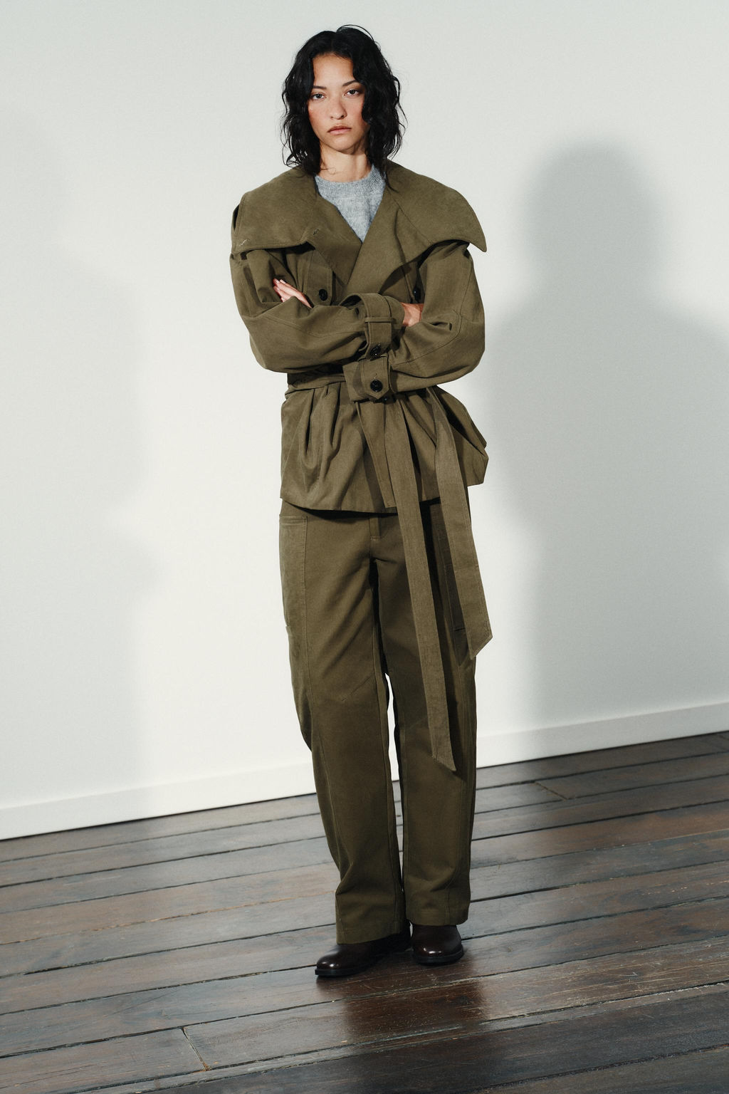 BELTED COTTON TRENCH COAT