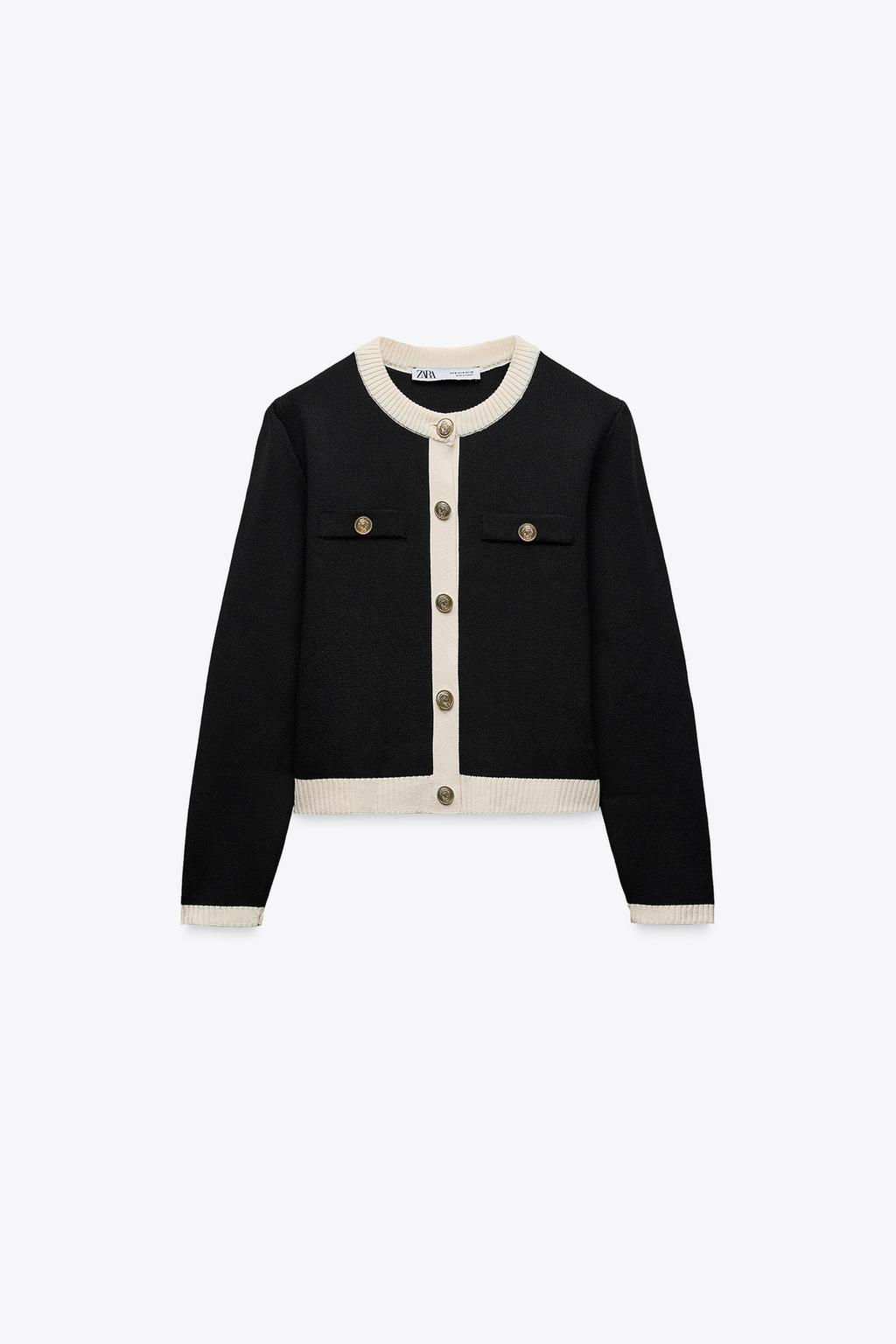 KNIT JACKET WITH GOLD BUTTONS - Zara фото 17