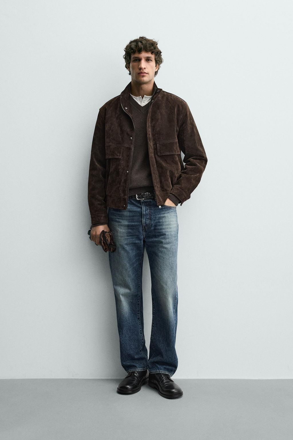 LEATHER SPLIT SUEDE JACKET - Zara фото 10