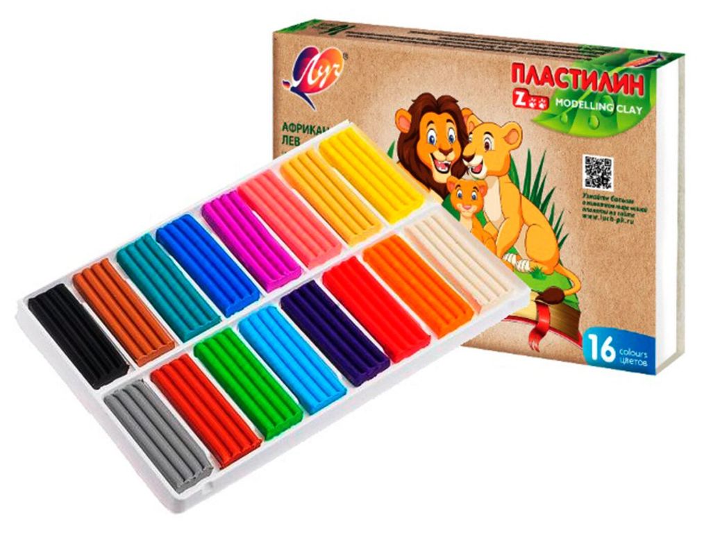 Луч. Пластилин "Zоо" 16 цветов арт.29С 1723-08 /14