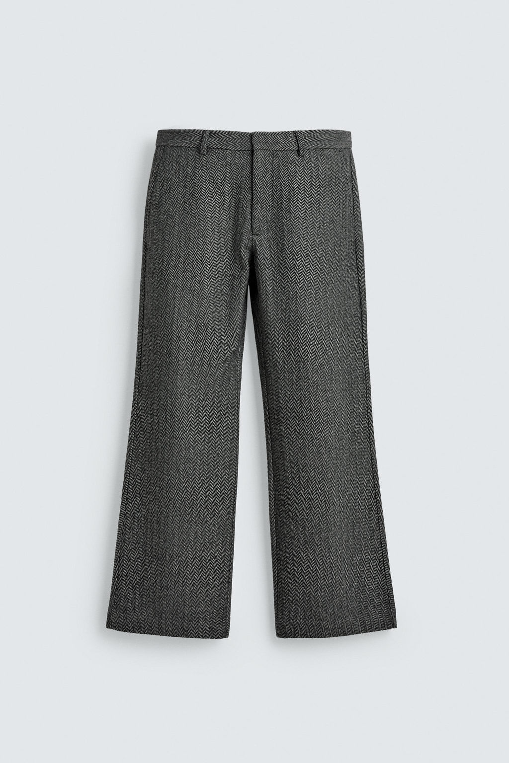 HERRINGBONE TEXTURED SUIT TROUSERS WITH WOOL - Zara фото 21