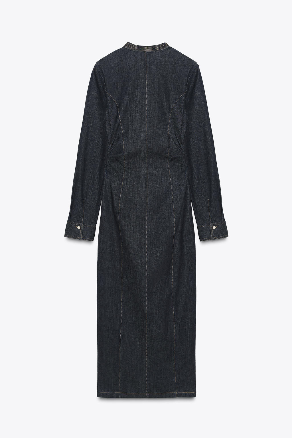 FITTED DENIM MIDI DRESS - Zara фото 7