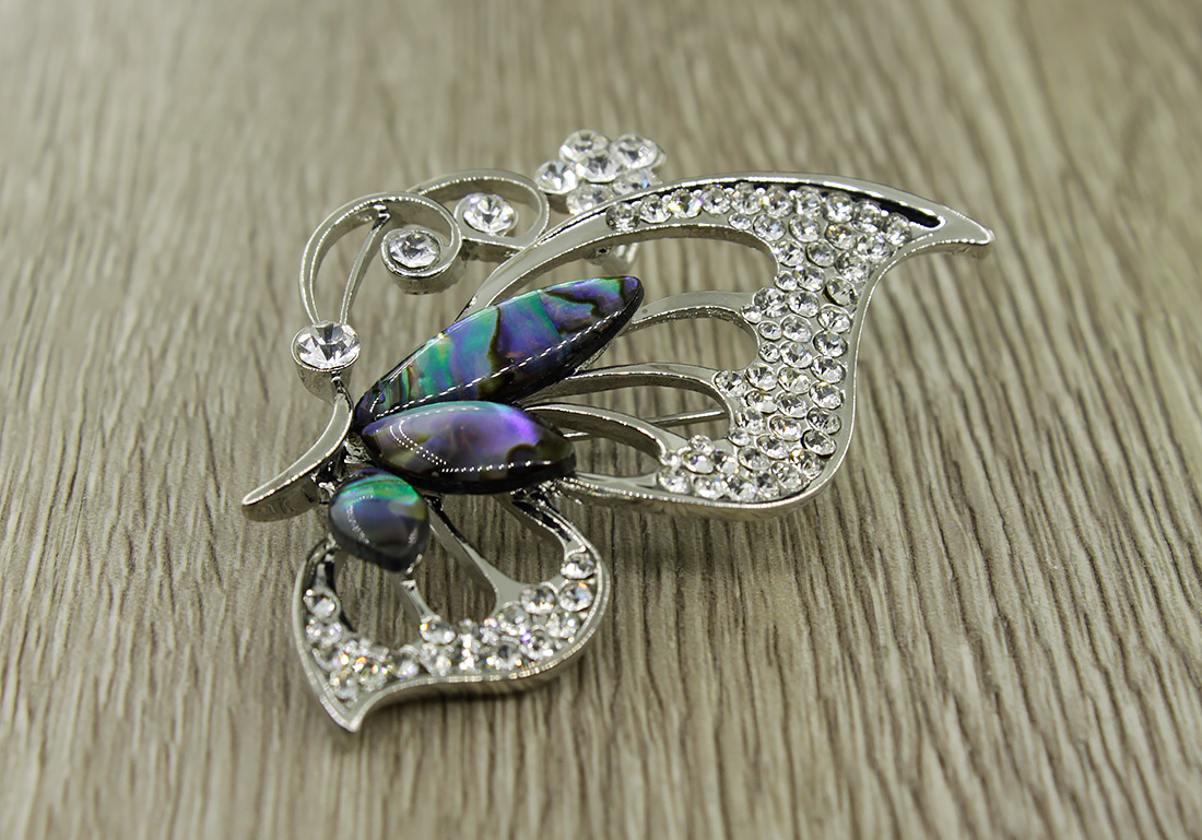 Брошь-подвеска "Бабочка" крыло гелиотис