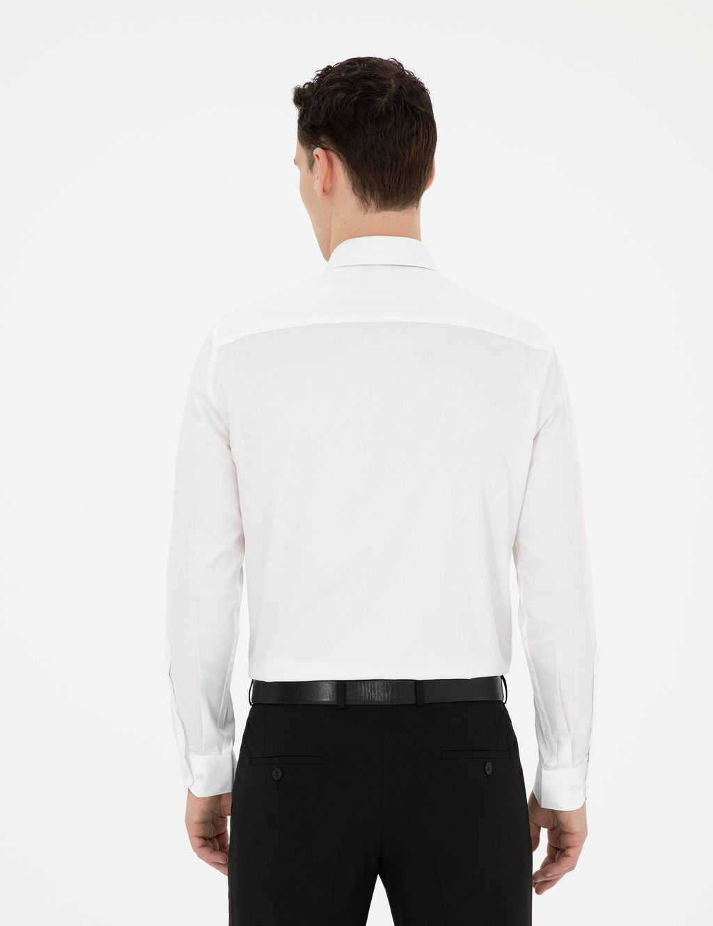 Beyaz Slim Fit Uzun Kollu Basic G_mlek - Pierre cardin фото 12